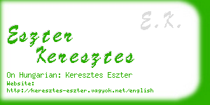 eszter keresztes business card